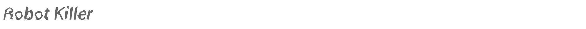 Sample characters Robot Killer Font